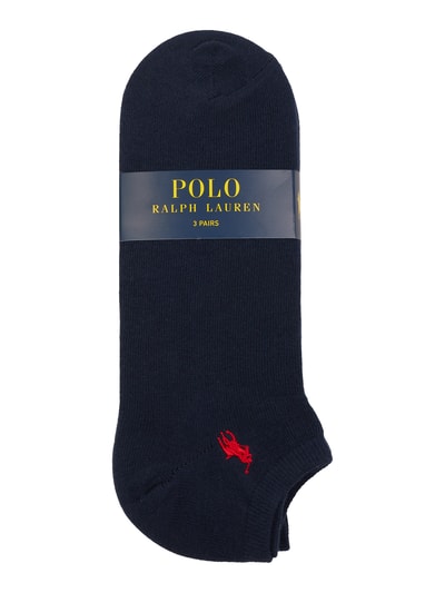 Polo Ralph Lauren Underwear Sneakersokken van elastische katoenmix in een set van 3 paar Marineblauw - 2