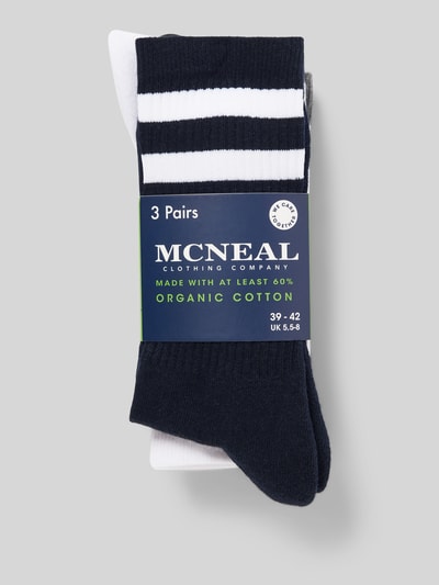 MCNEAL Socken mit elastischem Rippenbündchen im 3er-Pack Marine 3