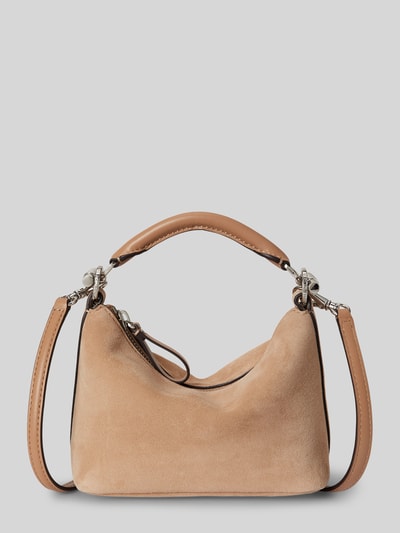 Lauren Ralph Lauren Schoudertas van echt leer met afneembare schouderband Beige - 2