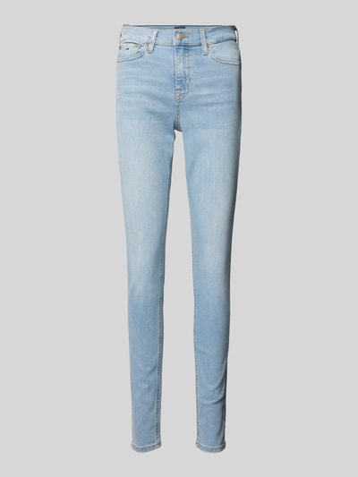 Tommy Jeans Skinny Fit Jeans im 5-Pocket-Design Modell 'NORA' Hellblau 1