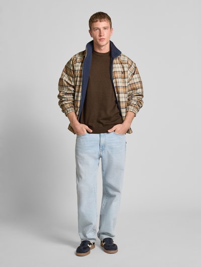 Only & Sons Regular fit gebreide pullover met katoen, model 'JOB' Donkerbruin - 1