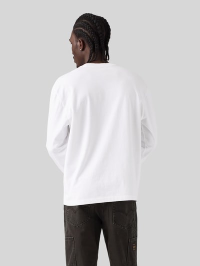 Levi's® Bluzka z długim rękawem o kroju relaxed fit z czystej bawełny Biały 5