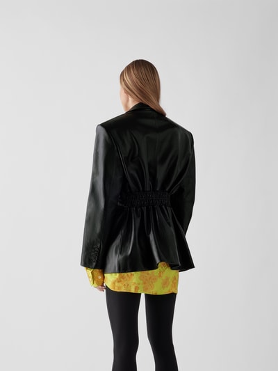 The Mannei Blazer aus Leder Schwarz 5