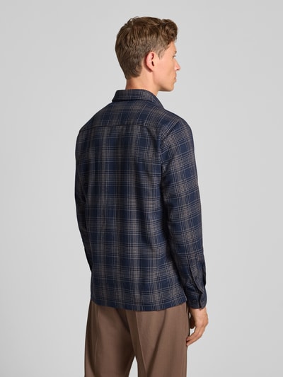 Casual Friday Regular fit overhemdjack met viscose, model 'Gorm' Donkerblauw - 5