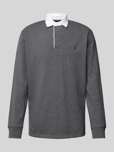 Polo Ralph Lauren Rugbyshirt met labelstitching Middengrijs - 2