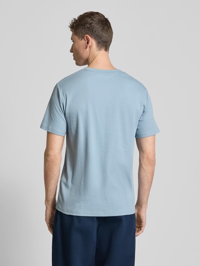 Selected Homme T-shirt z mieszanki bawełny, krój regular fit, model 'SPENCER' Jasnoniebieski 5