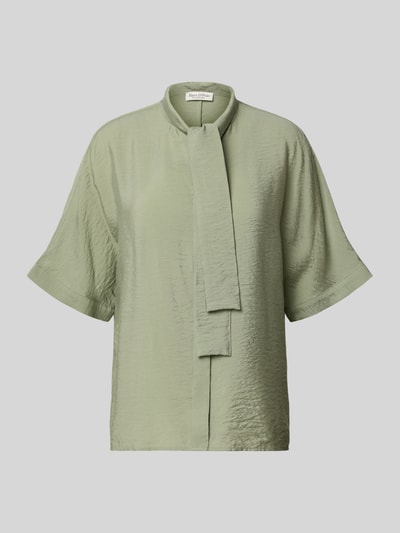 Marc O'Polo Relaxed Fit Schluppenbluse aus Viskose-Mix Hellgruen 2