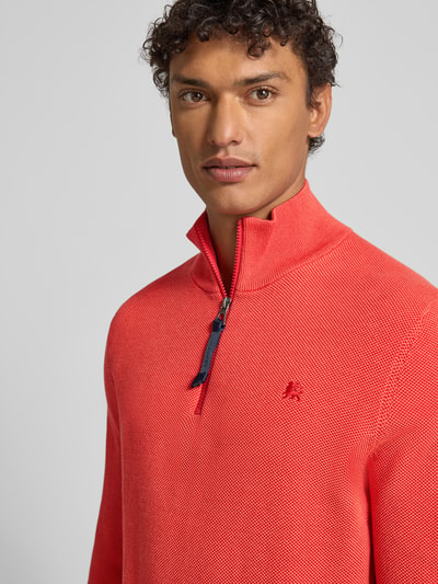 LERROS Strickpullover mit Troyer-Kragen Dunkelorange 3