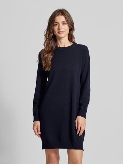 Gant Wollkleid mit Rundhalsausschnitt Modell 'SUPERFINE LAMBSWOOL' Dunkelblau 4