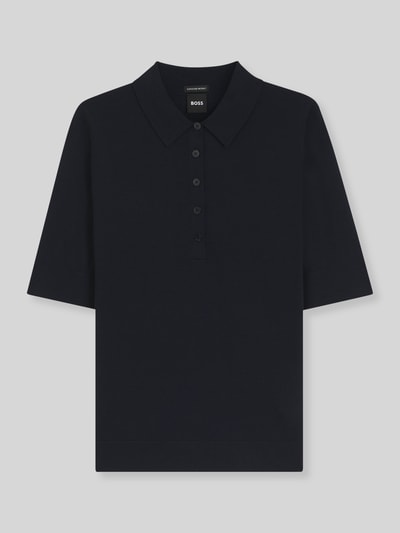 BOSS regular fit poloshirt van zuivere scheerwol model 'FIDENKA' Marineblauw - 2