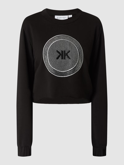 Kendall & Kylie Cropped Sweatshirt mit Logo-Applikation  Black 2