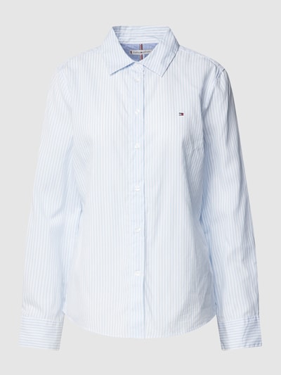 Tommy Hilfiger Bluse mit Streifenmuster Modell 'ESSENTIAL' Hellblau 2