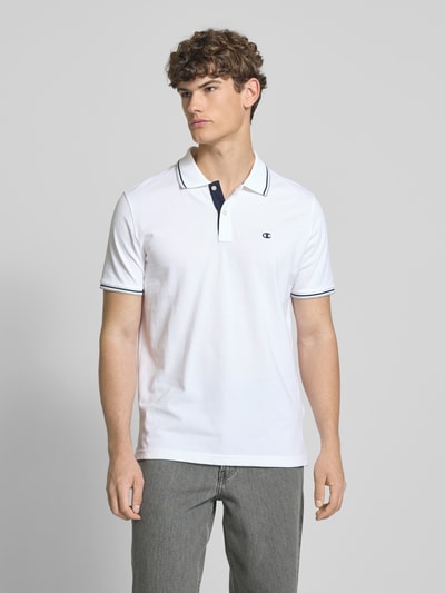 CHAMPION Regular Fit Poloshirt mit Logo-Stitching Weiss 4