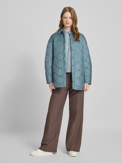 MM Loose fit gewatteerd jack met zijde, model 'ZANTE' Lichtblauw - 1