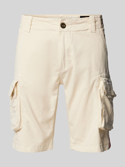 Alpha Industries Regular Fit Cargoshorts mit Label-Stitching Modell 'CREW SHORT' Offwhite 2
