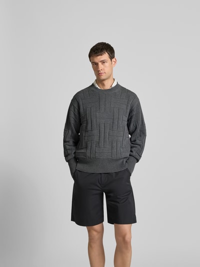 Kenzo Pullover in Strick-Optik Dunkelgrau 4