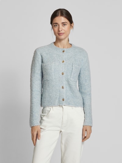 Mango Strickjacke mit Knopfleiste Hellblau 4