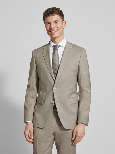 BOSS Slim Fit Anzug aus reiner Schurwolle Modell 'H-HUGE-2PCS-253' Beige 4