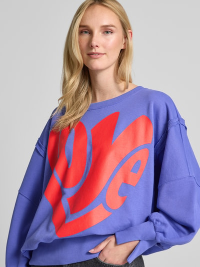 miss goodlife Oversized Sweatshirt mit Statement-Print Lila 3