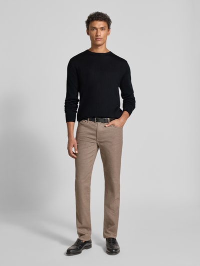 Christian Berg Men Regular Fit Longsleeve aus Merino-Mix Black 1