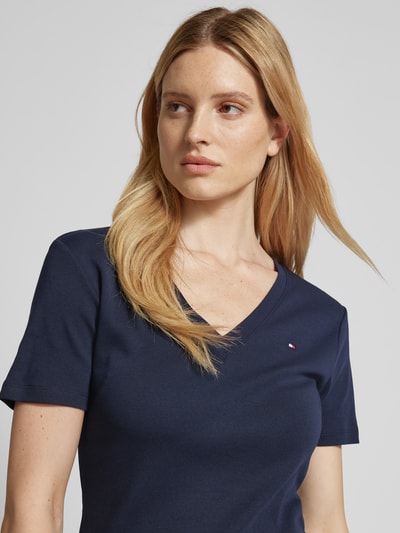 Tommy Hilfiger Slim Fit T-Shirt mit Logo-Stitching Modell 'CODY' Bleu 3