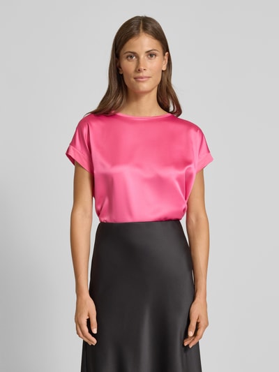 Christian Berg Woman T-Shirt mit geripptem Rundhalsausschnitt Pink 4