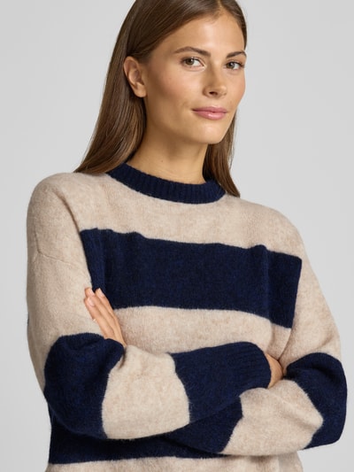 Weekend Max Mara Comfort Fit Strickpullover aus Alpaka-Woll-Mix Modell 'TUONO' Dunkelblau 3