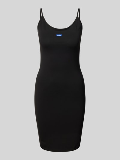 Hugo Blue Minikleid mit Label-Badge Modell 'Narya' Black 2