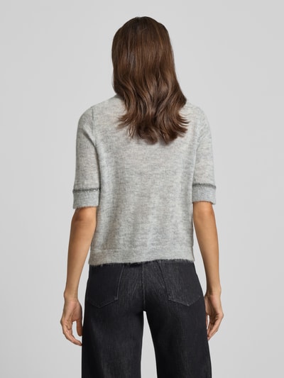 s.Oliver BLACK LABEL Regular Fit Strickjacke mit Alpaka-Woll-Anteil Hellgrau 5