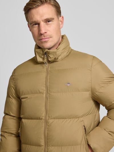 Gant Regular Fit Steppjacke mit Logo-Stitching Modell 'Cloud' Beige 3