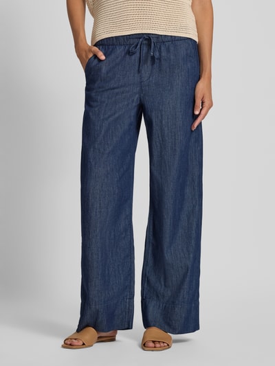 OPUS Stoffhose mit elastischem Bund Modell 'Melane' Blau Melange 4