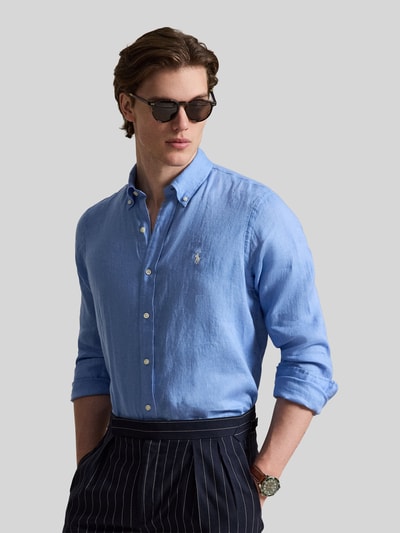 Polo Ralph Lauren Relaxed Fit Freizeithemd aus reinem Leinen Blau 4