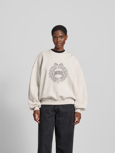 ROTATE Oversized Sweatshirt mit Logo-Stitching Weiss 4