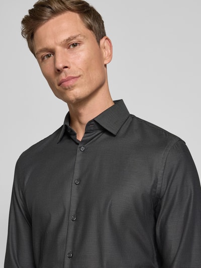 Jake*s Slim Fit Business-Hemd mit Kentkragen Anthrazit 3
