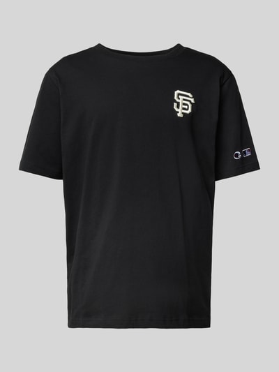 CHAMPION T-shirt met labeldetail Zwart - 2