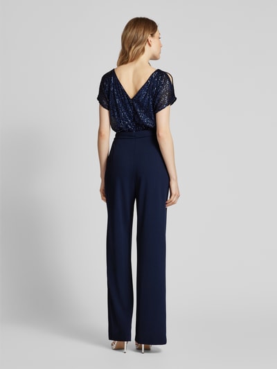 Swing Jumpsuit mit Paillettenbesatz Marine 5