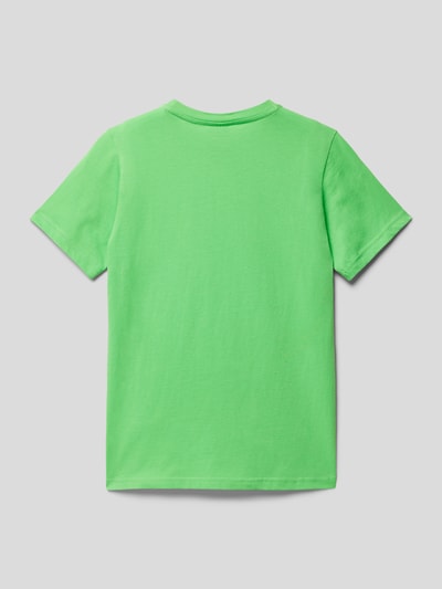 CHAMPION T-Shirt mit Label-Print Hellgrün 3