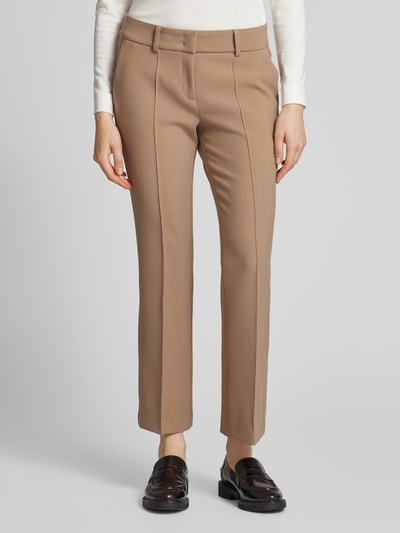 Cambio Regular Fit Stoffhose mit verkürztem Schnitt Modell 'FARAH' Camel 4