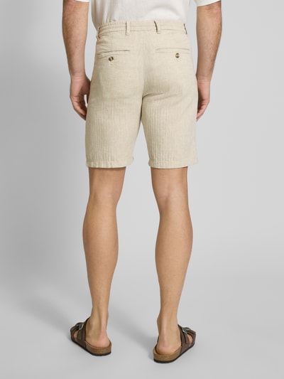 Lindbergh Regular Fit Bermudas aus Baumwoll-Leinen-Mix Sand 5