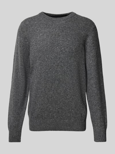 Marc O'Polo Sweter o kroju regular fit z przędzy tweedowej  Antracytowy 2