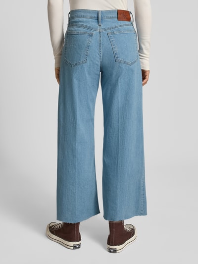 Calvin Klein Jeans Ultra High Waist Wide Fit Jeans mit Fransen Hellblau 5