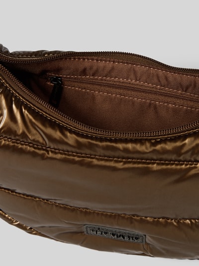 Hey Marly Handtas met doorgestikte naden en labeldetail Donkerbruin - 5