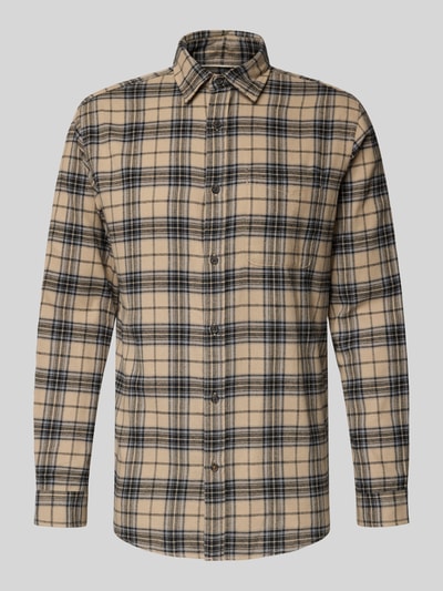 Jack & Jones Regular Fit Freizeithemd mit Kentkragen Modell 'JAMES' Beige 2