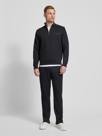 bugatti Regular Fit Sweatpants mit Tunnelzug Black 1