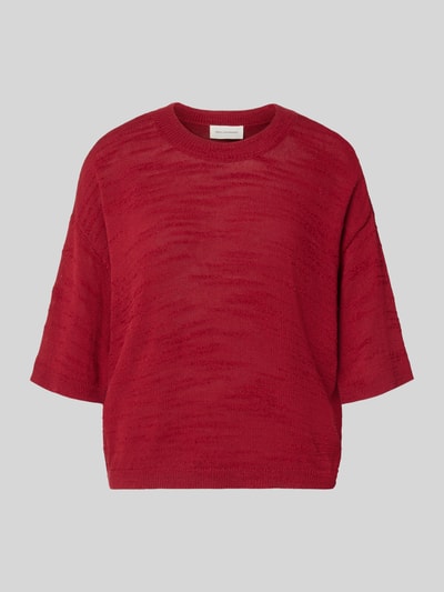 MSCH Copenhagen Strickshirt mit 1/2-Arm Modell 'Lauralynn' Dunkelrot 1