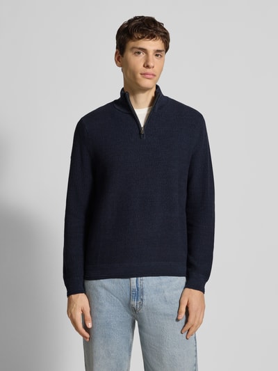 Superdry Bluza z kołnierzem ze stójką Ciemnoniebieski 4