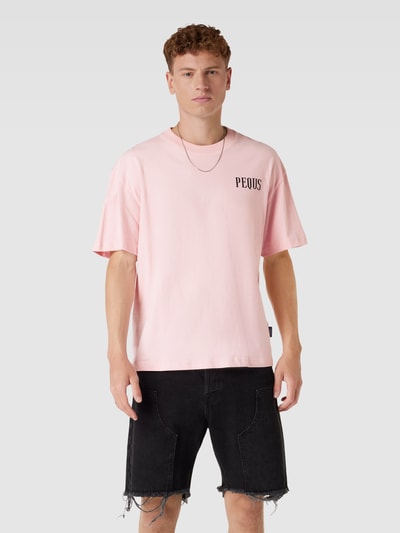 PEQUS T-Shirt mit Logo-Print Rosa 4