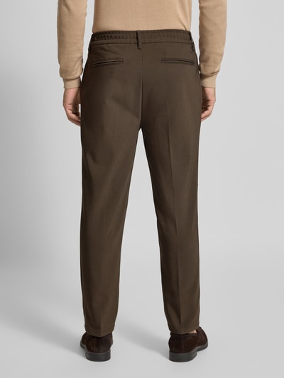 Casual Friday Chino met achterzakken, model 'Marc' Donkerbruin - 5
