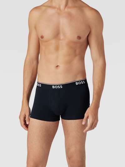 BOSS Boxershort met elastische band met logo in een set van 3 stuks Donkerblauw - 1