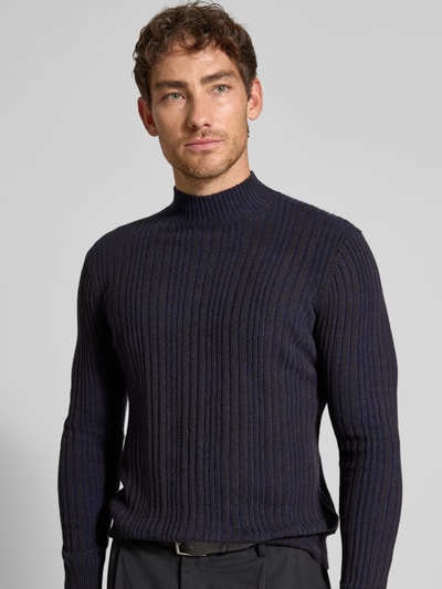 Cinque Gebreide pullover met ribboorden, model 'BRIAN' Donkerblauw - 3